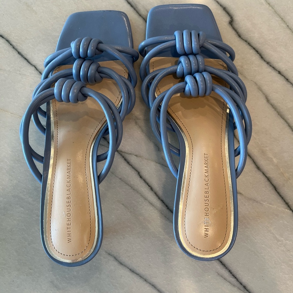 White House Black Market Blue Women's Sandals